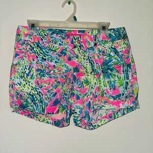 Lilly Pulitzer Callahan Short Snap Back Alligator SIZE 2